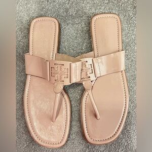 Tory Burch Blush Patent Miller Thong Sandals